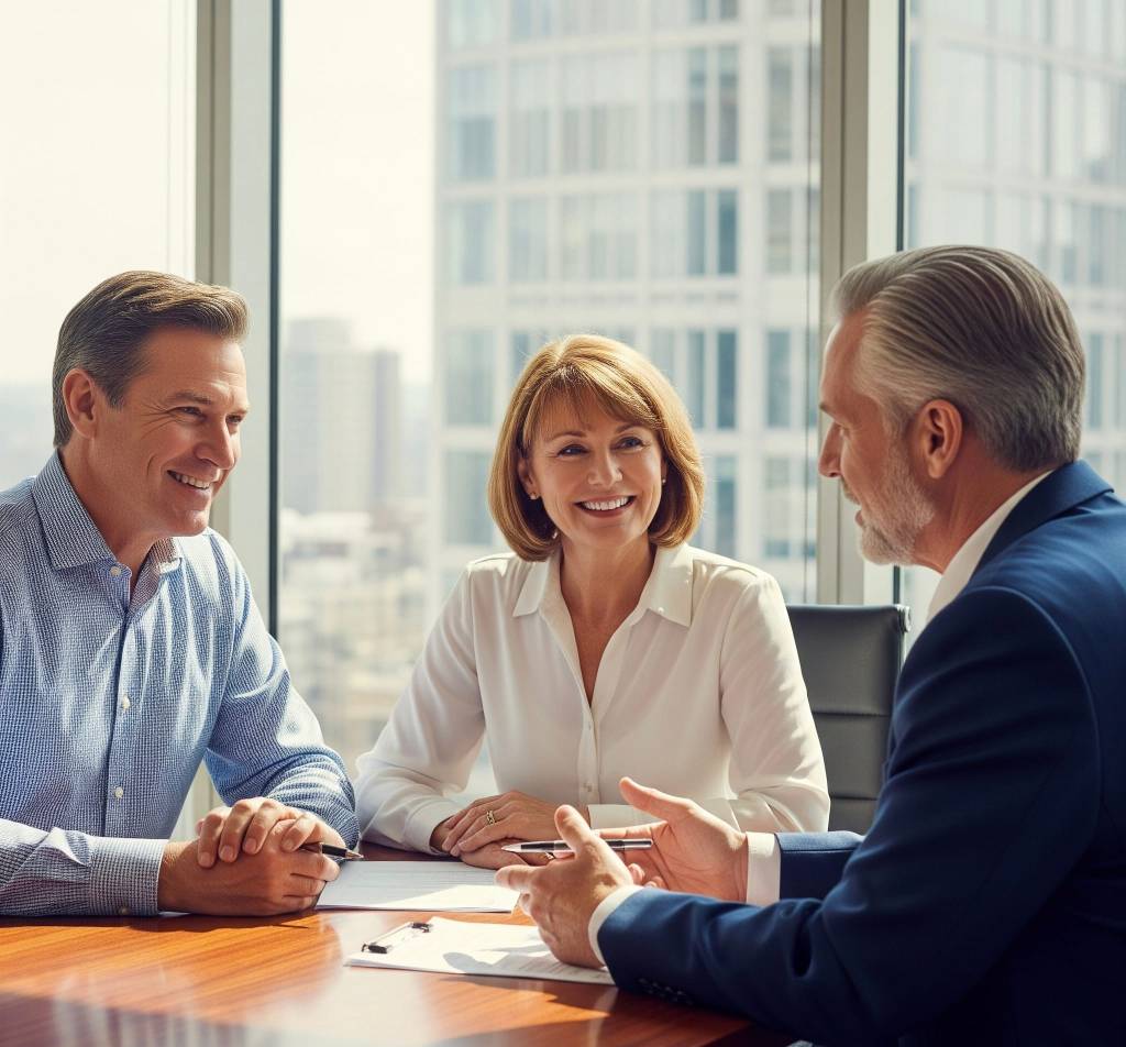 Team of financial advisors in discussion for a project