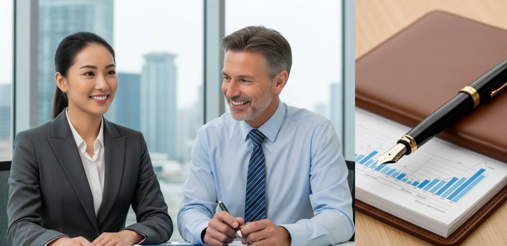 Expat Pension Advice 5 expat pension with a financial graph