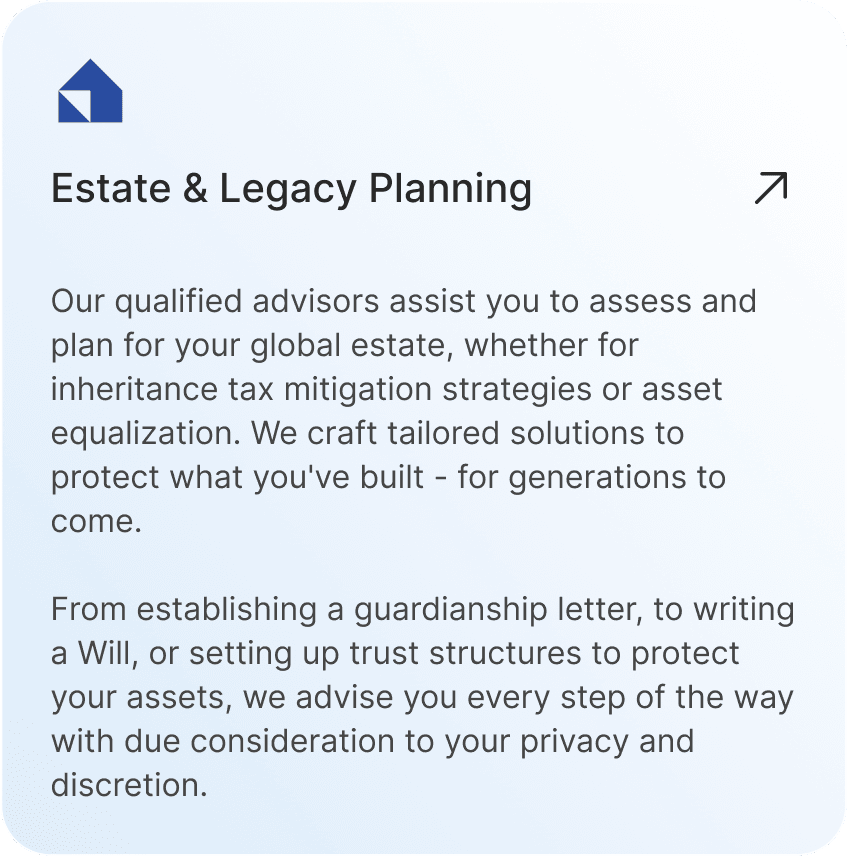 Our financial advisors preserve your legacy while minizing tax and complex regultations burdens